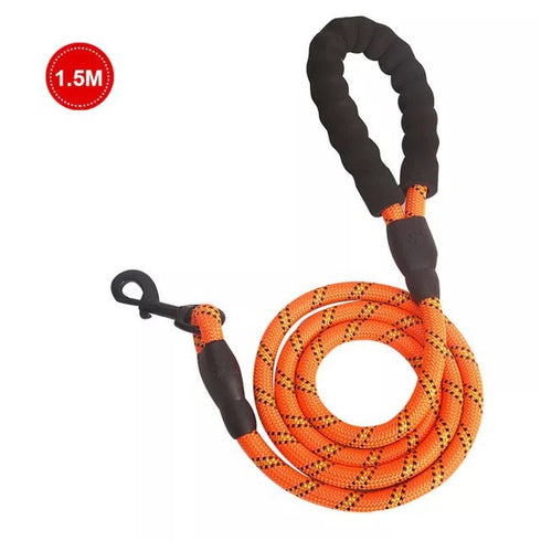 Comfortable Padded Handle Reflective Rope Dog Leash